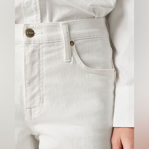 NWT J CREW mid-rise kickout jean white - Picture 4 of 8